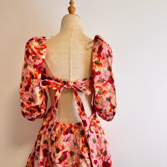 Zimmermann Linen dress with floral print - Picture 8 of 11